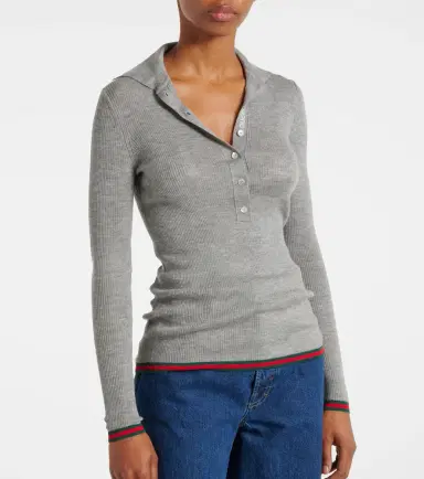 Gucci Cashmere and silk polo sweater | Thumbnail 3 Gucci Cashmere and silk polo sweater | Thumbnail 3