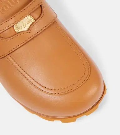 Miu Miu Logo leather mules | Thumbnail 3 Miu Miu Logo leather mules | Thumbnail 3