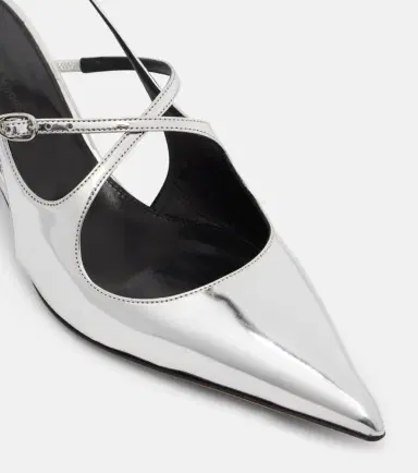 Proenza Schouler Slash 40 mirrored leather slingback pumps | Thumbnail 3 Proenza Schouler Slash 40 mirrored leather slingback pumps | Thumbnail 3