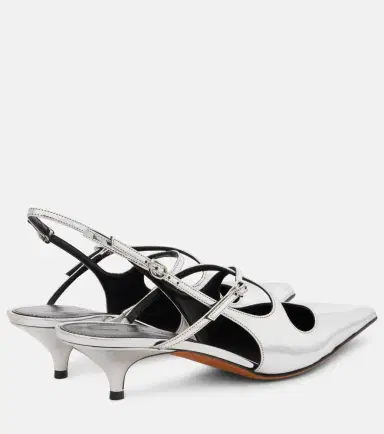 Proenza Schouler Slash 40 mirrored leather slingback pumps | Thumbnail 4 Proenza Schouler Slash 40 mirrored leather slingback pumps | Thumbnail 4