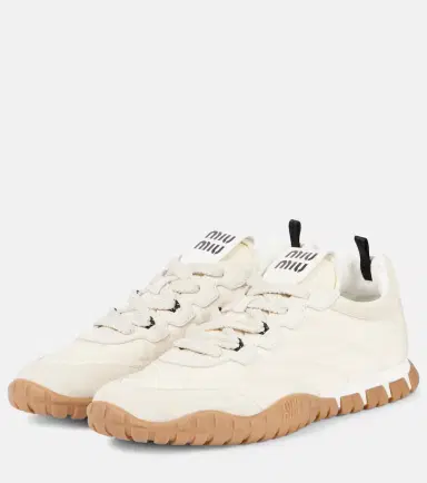 Miu Miu Tyre suede-trimmed sneakers | Thumbnail 4 Miu Miu Tyre suede-trimmed sneakers | Thumbnail 4