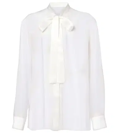 Dolce & Gabbana Bow-detail silk chiffon shirt | Thumbnail 1 Dolce & Gabbana Bow-detail silk chiffon shirt | Thumbnail 1