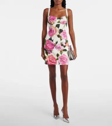 Dolce & Gabbana Floral cotton-blend minidress | Thumbnail 3 Dolce & Gabbana Floral cotton-blend minidress | Thumbnail 3