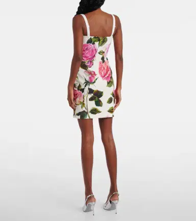 Dolce & Gabbana Floral cotton-blend minidress | Thumbnail 4 Dolce & Gabbana Floral cotton-blend minidress | Thumbnail 4
