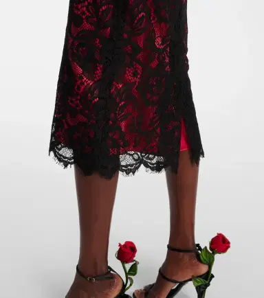 Dolce & Gabbana Cotton-blend lace midi dress | Thumbnail 2 Dolce & Gabbana Cotton-blend lace midi dress | Thumbnail 2