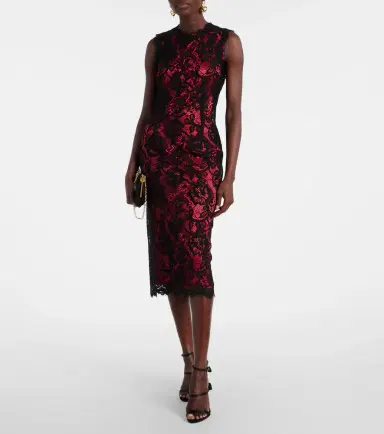 Dolce & Gabbana Cotton-blend lace midi dress | Thumbnail 3 Dolce & Gabbana Cotton-blend lace midi dress | Thumbnail 3