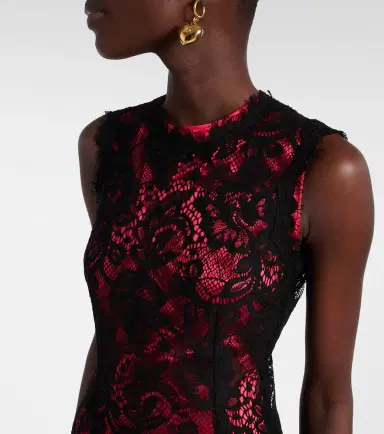 Dolce & Gabbana Cotton-blend lace midi dress | Thumbnail 4 Dolce & Gabbana Cotton-blend lace midi dress | Thumbnail 4