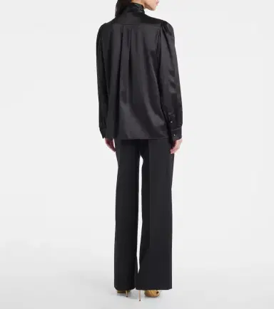 Dolce & Gabbana Tie-neck silk-blend satin blouse | Thumbnail 4 Dolce & Gabbana Tie-neck silk-blend satin blouse | Thumbnail 4