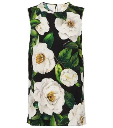 Dolce & Gabbana Floral silk-blend charmeuse top | Thumbnail 1 Dolce & Gabbana Floral silk-blend charmeuse top | Thumbnail 1