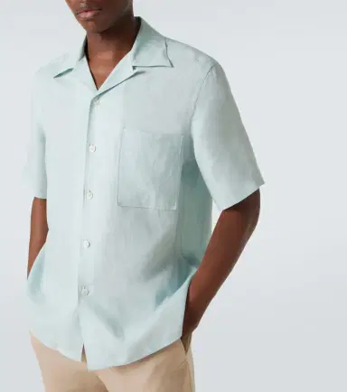 Zegna Linen bowling shirt | Thumbnail 3 Zegna Linen bowling shirt | Thumbnail 3