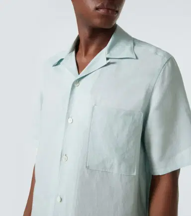 Zegna Linen bowling shirt | Thumbnail 4 Zegna Linen bowling shirt | Thumbnail 4