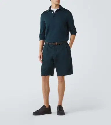 Zegna Cotton and linen shorts | Thumbnail 3 Zegna Cotton and linen shorts | Thumbnail 3