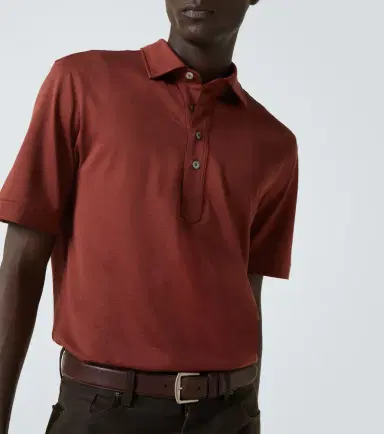 Zegna Silk and cotton polo shirt | Thumbnail 4 Zegna Silk and cotton polo shirt | Thumbnail 4