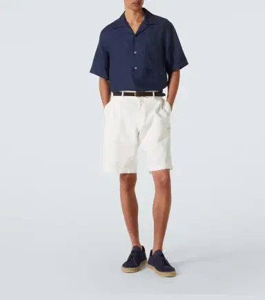 Zegna Cotton and linen Bermuda shorts | Thumbnail 2 Zegna Cotton and linen Bermuda shorts | Thumbnail 2
