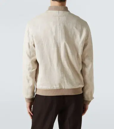 Zegna Linen bomber jacket | Thumbnail 4 Zegna Linen bomber jacket | Thumbnail 4