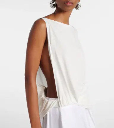 Jacquemus Peplo draped jersey top | Thumbnail 4 Jacquemus Peplo draped jersey top | Thumbnail 4