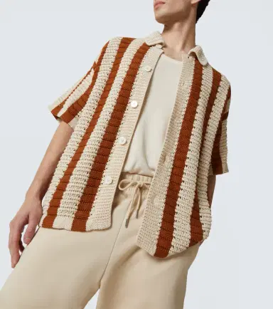 Orlebar Brown Thomas crochet cotton bowling shirt | Thumbnail 3 Orlebar Brown Thomas crochet cotton bowling shirt | Thumbnail 3
