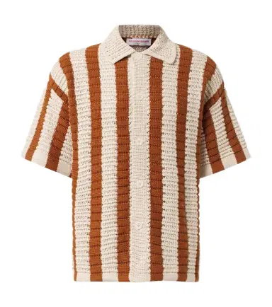 Orlebar Brown Thomas crochet cotton bowling shirt | Thumbnail 1 Orlebar Brown Thomas crochet cotton bowling shirt | Thumbnail 1