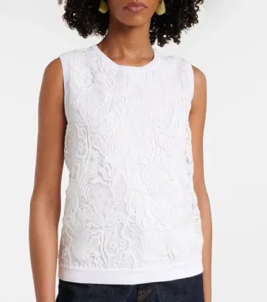 Oscar de la Renta Guipure lace top | Thumbnail 4 Oscar de la Renta Guipure lace top | Thumbnail 4