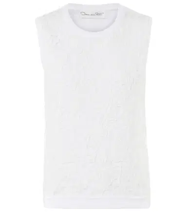 Oscar de la Renta Guipure lace top | Thumbnail 1 Oscar de la Renta Guipure lace top | Thumbnail 1