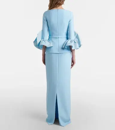 Safiyaa Clemence ruffled crêpe gown | Thumbnail 3 Safiyaa Clemence ruffled crêpe gown | Thumbnail 3