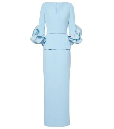 Safiyaa Clemence ruffled crêpe gown | Thumbnail 1 Safiyaa Clemence ruffled crêpe gown | Thumbnail 1