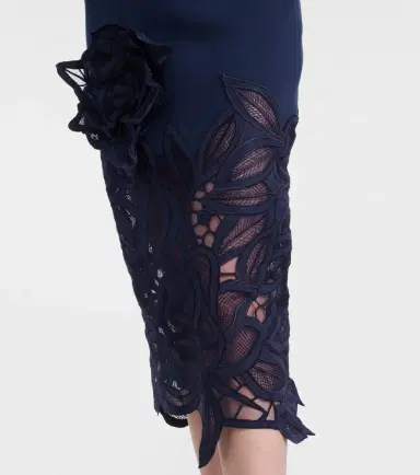 Oscar de la Renta Floral-appliqué lace midi dress | Thumbnail 4 Oscar de la Renta Floral-appliqué lace midi dress | Thumbnail 4