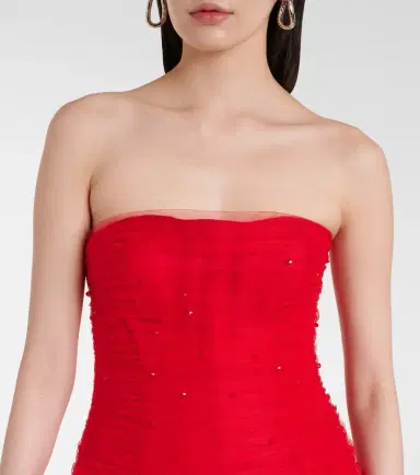Carolina Herrera Embellished strapless tulle gown | Thumbnail 3 Carolina Herrera Embellished strapless tulle gown | Thumbnail 3