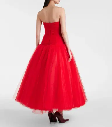 Carolina Herrera Embellished strapless tulle gown | Thumbnail 4 Carolina Herrera Embellished strapless tulle gown | Thumbnail 4