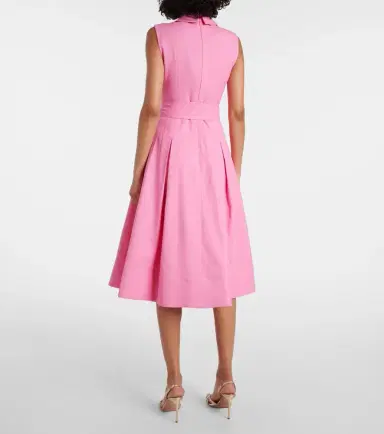 Carolina Herrera Belted twill midi dress | Thumbnail 3 Carolina Herrera Belted twill midi dress | Thumbnail 3
