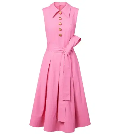 Carolina Herrera Belted twill midi dress | Thumbnail 1 Carolina Herrera Belted twill midi dress | Thumbnail 1