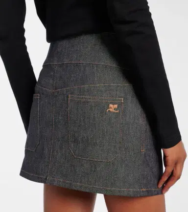 Courreges Courrèges Belted denim miniskirt | Thumbnail 3 Courreges Courrèges Belted denim miniskirt | Thumbnail 3