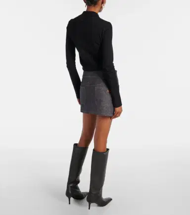 Courreges Courrèges Belted denim miniskirt | Thumbnail 4 Courreges Courrèges Belted denim miniskirt | Thumbnail 4