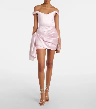 Alex Perry Draped duchess satin minidress | Thumbnail 4 Alex Perry Draped duchess satin minidress | Thumbnail 4
