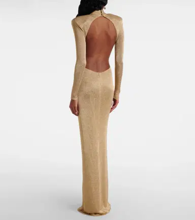 The New Arrivals Ilkyaz Ozel Donyale knitted lamé gown | Thumbnail 4 The New Arrivals Ilkyaz Ozel Donyale knitted lamé gown | Thumbnail 4