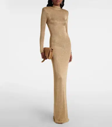 The New Arrivals Ilkyaz Ozel Donyale knitted lamé gown | Thumbnail 6 The New Arrivals Ilkyaz Ozel Donyale knitted lamé gown | Thumbnail 6
