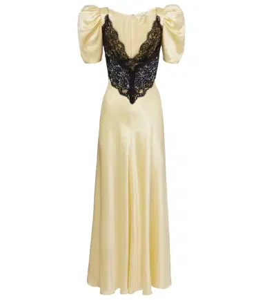 Rodarte Lace-trimmed silk charmeuse gown | Thumbnail 1 Rodarte Lace-trimmed silk charmeuse gown | Thumbnail 1