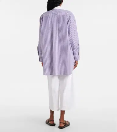 Max Mara Tubinga striped poplin shirt | Thumbnail 4 Max Mara Tubinga striped poplin shirt | Thumbnail 4