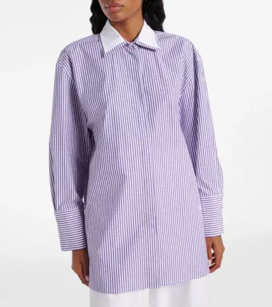 Max Mara Tubinga striped poplin shirt | Thumbnail 5 Max Mara Tubinga striped poplin shirt | Thumbnail 5