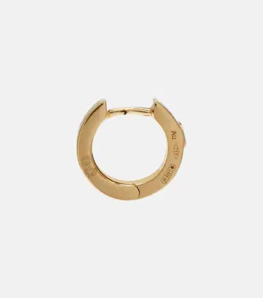 TOTEME 18kt gold hoop earrings with diamond | Thumbnail 3 TOTEME 18kt gold hoop earrings with diamond | Thumbnail 3