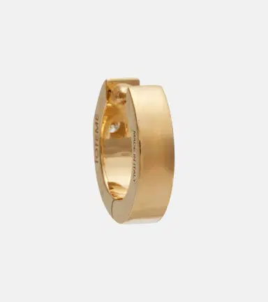 TOTEME 18kt gold hoop earrings with diamond | Thumbnail 4 TOTEME 18kt gold hoop earrings with diamond | Thumbnail 4