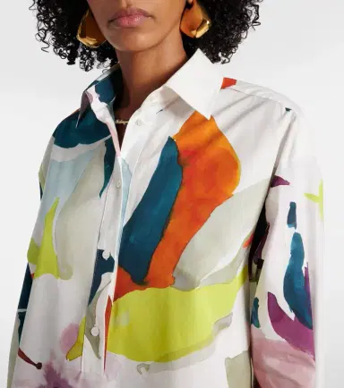 Max Mara Verace printed cotton top | Thumbnail 3 Max Mara Verace printed cotton top | Thumbnail 3