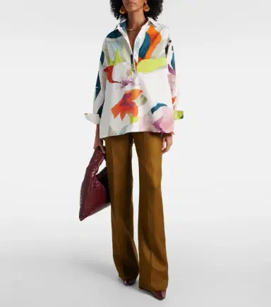 Max Mara Verace printed cotton top | Thumbnail 6 Max Mara Verace printed cotton top | Thumbnail 6