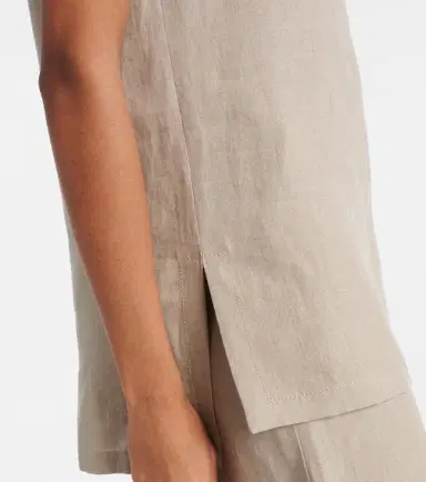 Max Mara Colombo linen top | Thumbnail 4 Max Mara Colombo linen top | Thumbnail 4