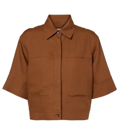 Max Mara Cropped linen shirt | Thumbnail 1 Max Mara Cropped linen shirt | Thumbnail 1