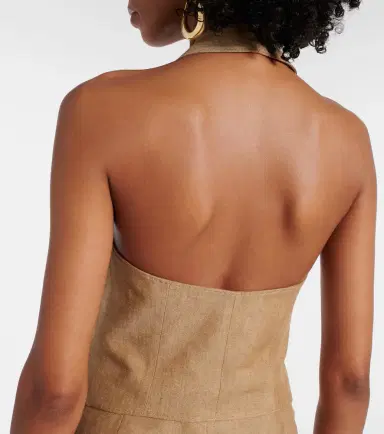 Max Mara Sauro open-back linen vest | Thumbnail 2 Max Mara Sauro open-back linen vest | Thumbnail 2