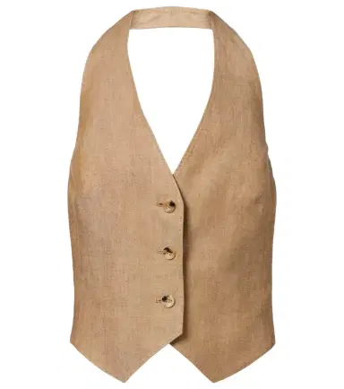 Max Mara Sauro open-back linen vest | Thumbnail 1 Max Mara Sauro open-back linen vest | Thumbnail 1