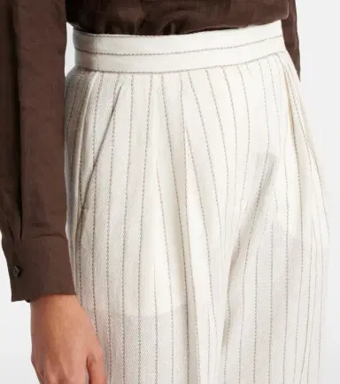 Max Mara Clarion cotton and linen straight pants | Thumbnail 4 Max Mara Clarion cotton and linen straight pants | Thumbnail 4