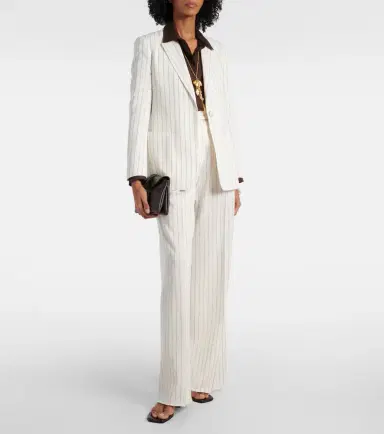 Max Mara Clarion cotton and linen straight pants | Thumbnail 5 Max Mara Clarion cotton and linen straight pants | Thumbnail 5