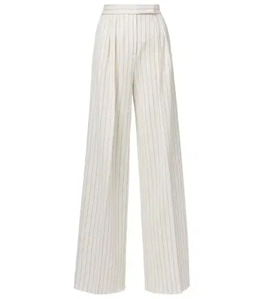 Max Mara Clarion cotton and linen straight pants | Thumbnail 1 Max Mara Clarion cotton and linen straight pants | Thumbnail 1